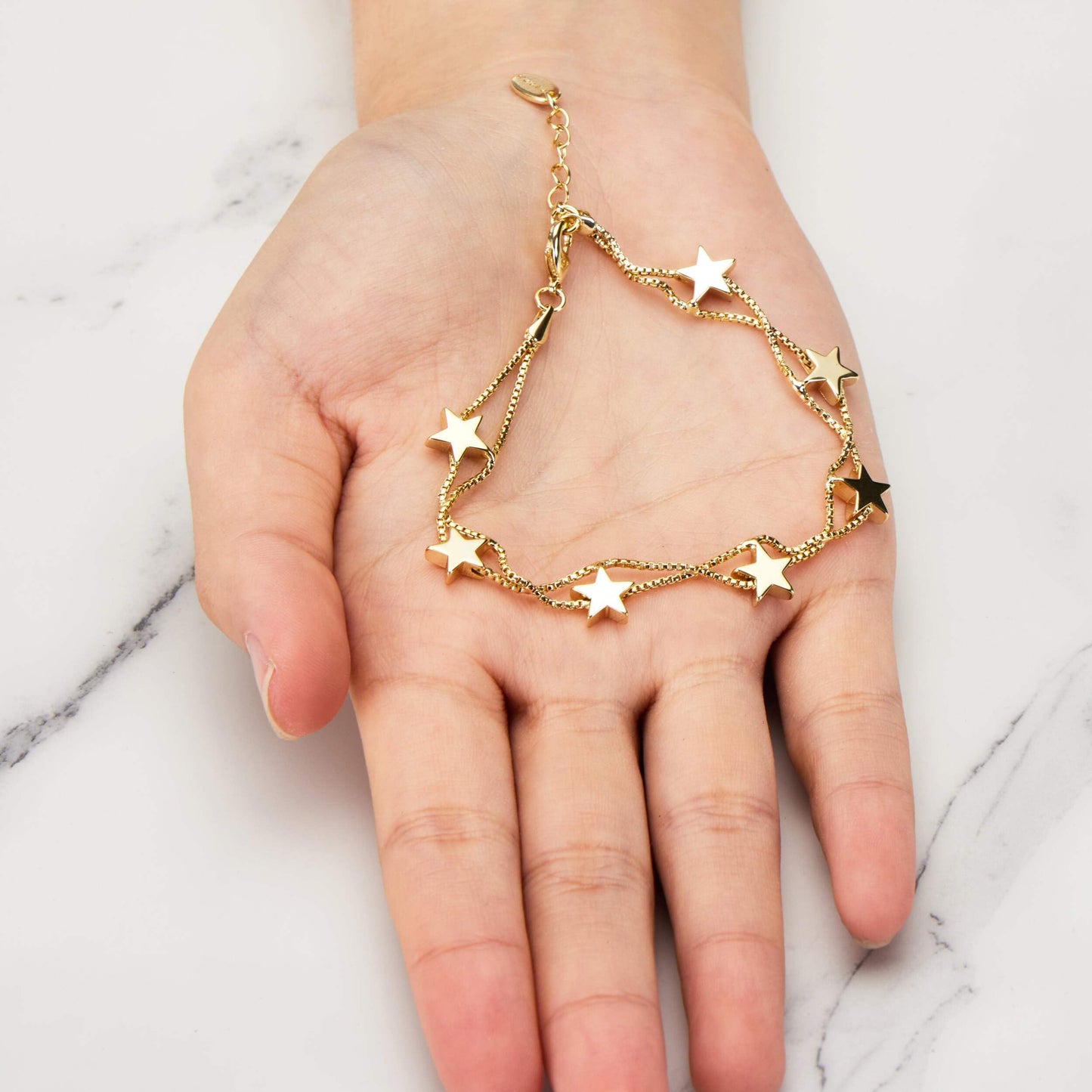 Philip Jones Gold Plated Star Bracelet