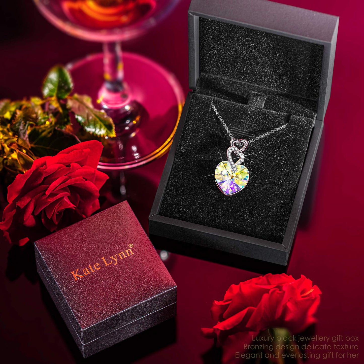 Kate Lynn Phoenix Necklace for Women Pendant Birthday Gifts for Women Jewellery Crystal Necklace Personalised Gifts for Her Sister Wife Mum Girfirend Jewellery Box